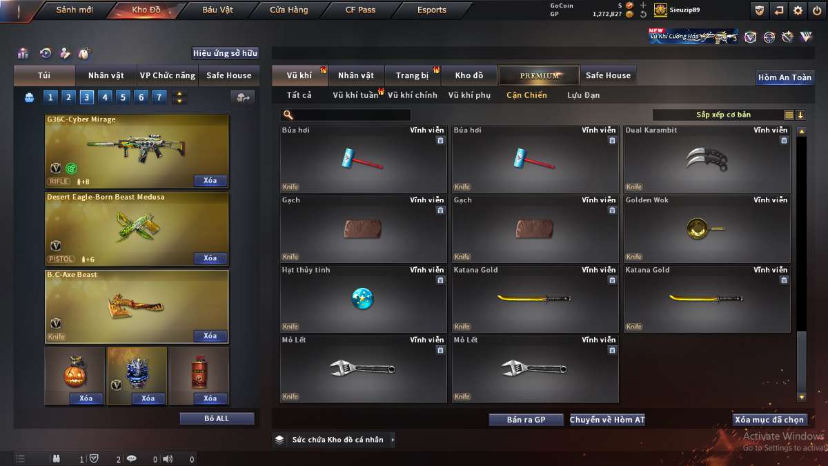 shop acc cf uy tin gia re